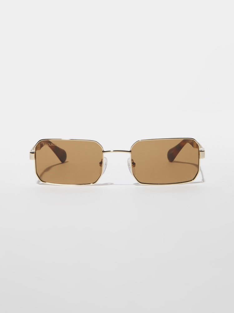 Lunettes rectangulaires en métal - KAKI - MAX&Co.