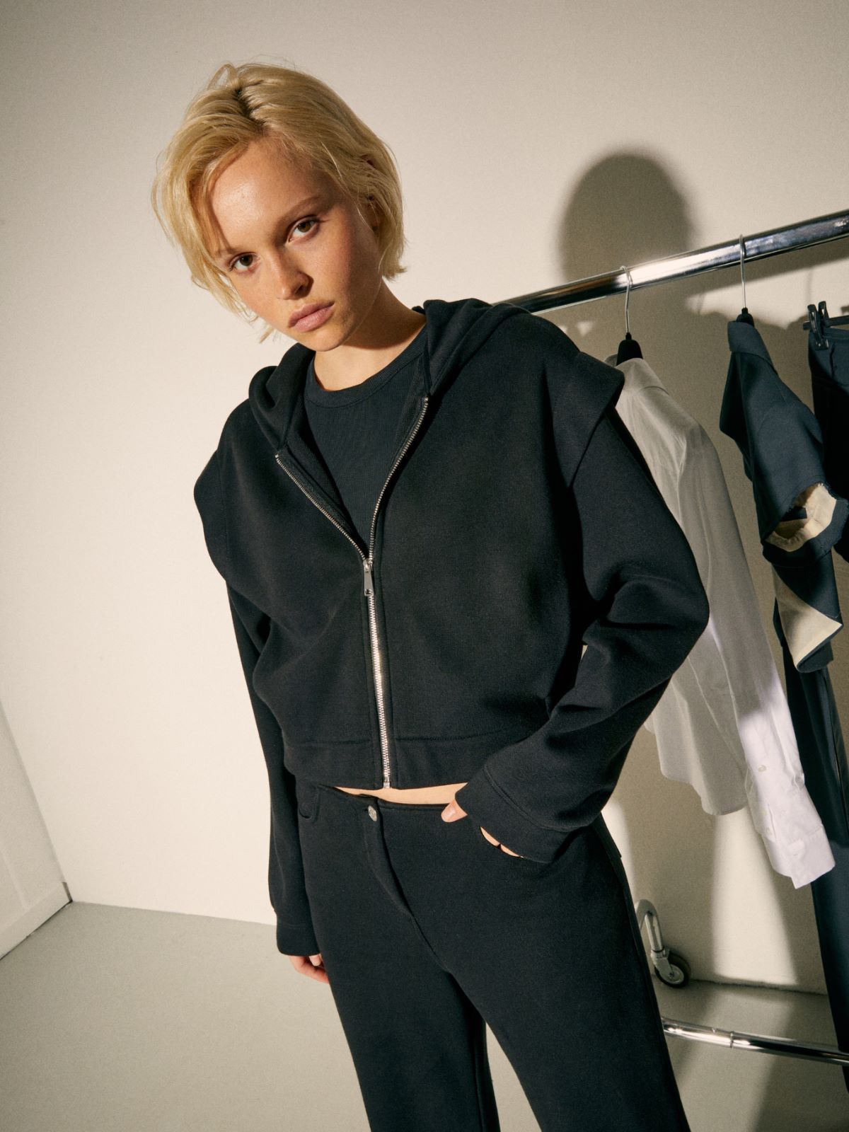 Hooded sweatshirt Sami Miró &Co.llaboration - BLACK - MAX&Co.