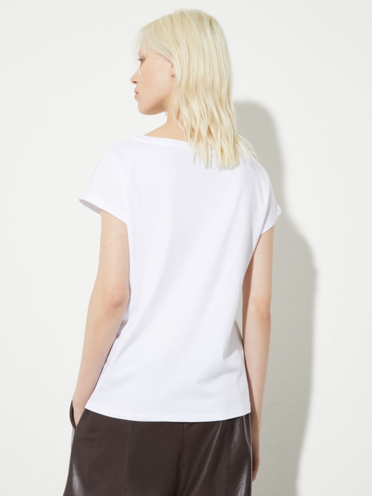 Cotton jersey T-shirt - OPTICAL WHITE - MAX&Co. - 2