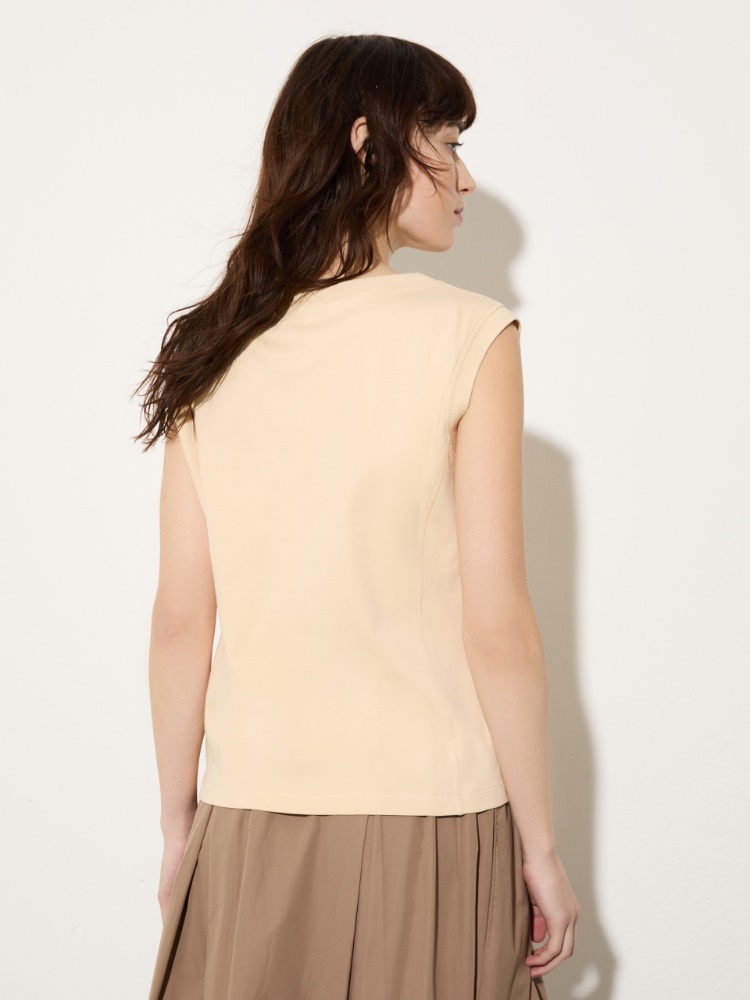 Jersey and poplin top - MAX&Co. - 2