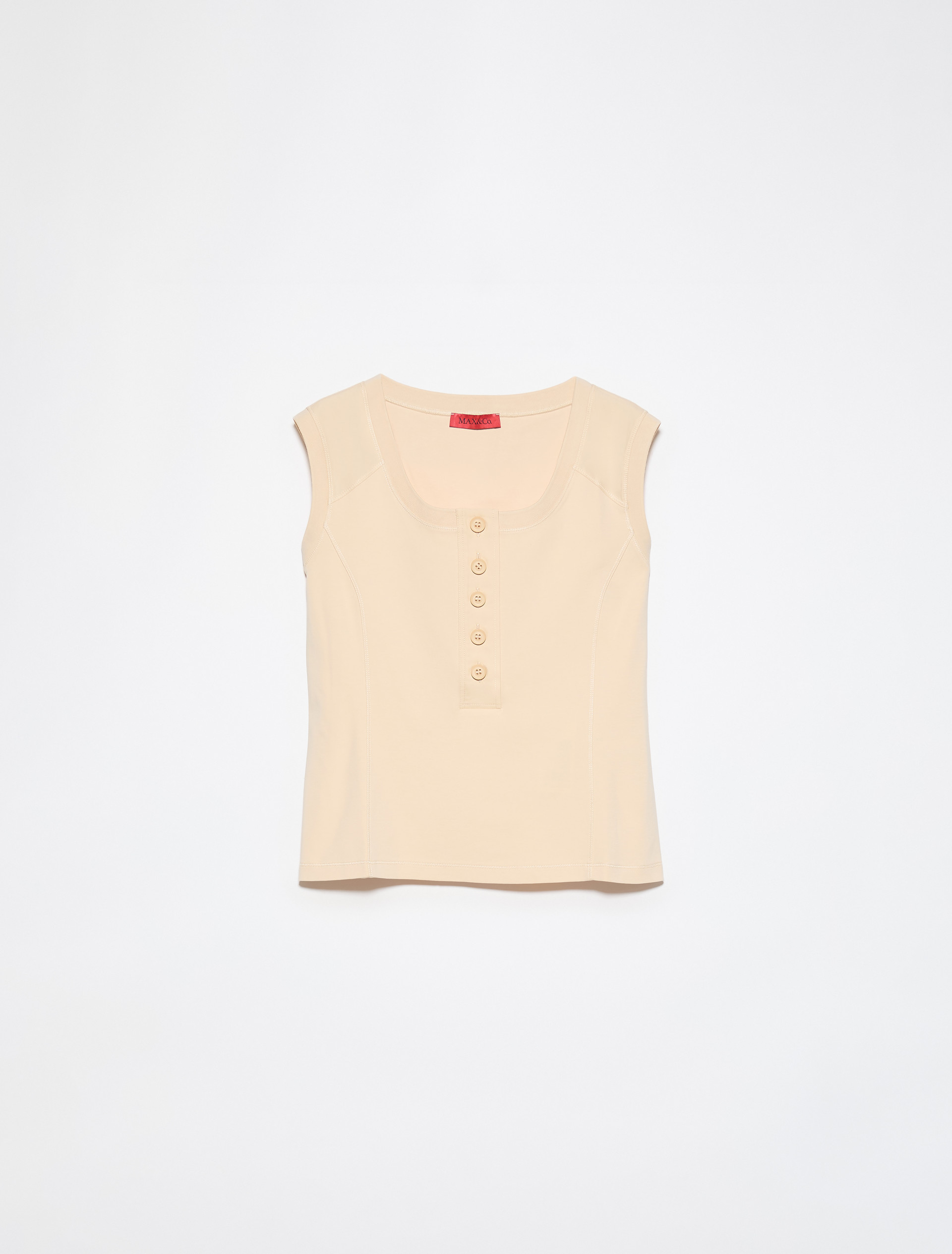 Jersey and poplin top - SAND - MAX&Co. - 5