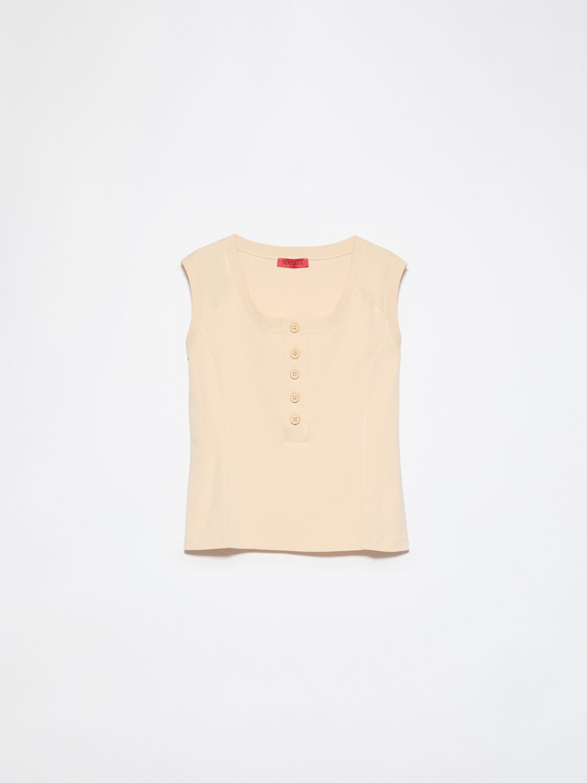 Jersey and poplin top - SAND - MAX&Co. - 5
