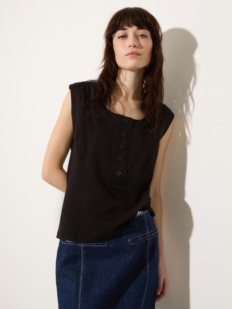 Jersey and poplin top - MAX&Co.