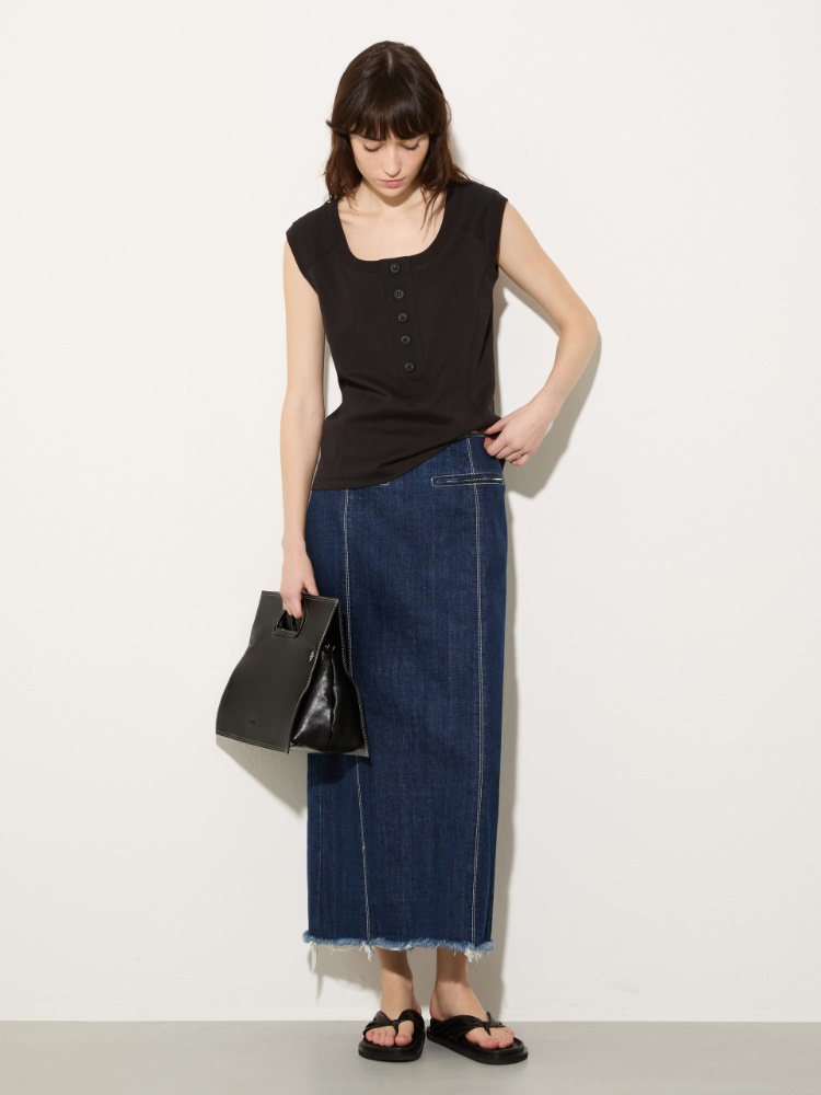 Jersey and poplin top - MAX&Co. - 4