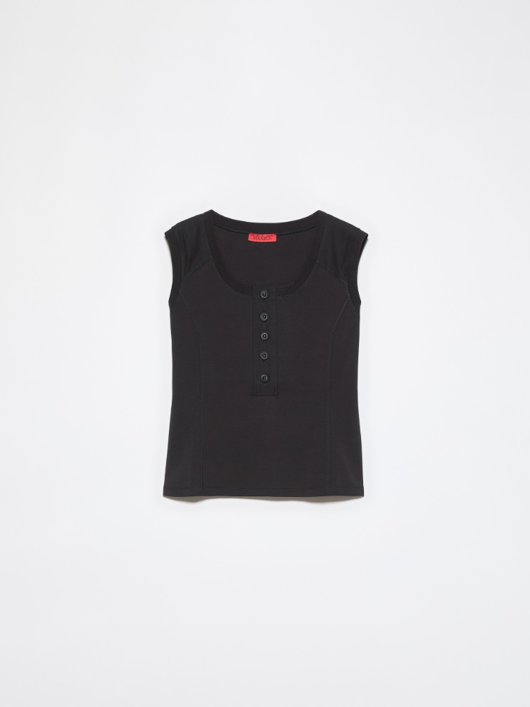 Jersey and poplin top - MAX&Co. - 5