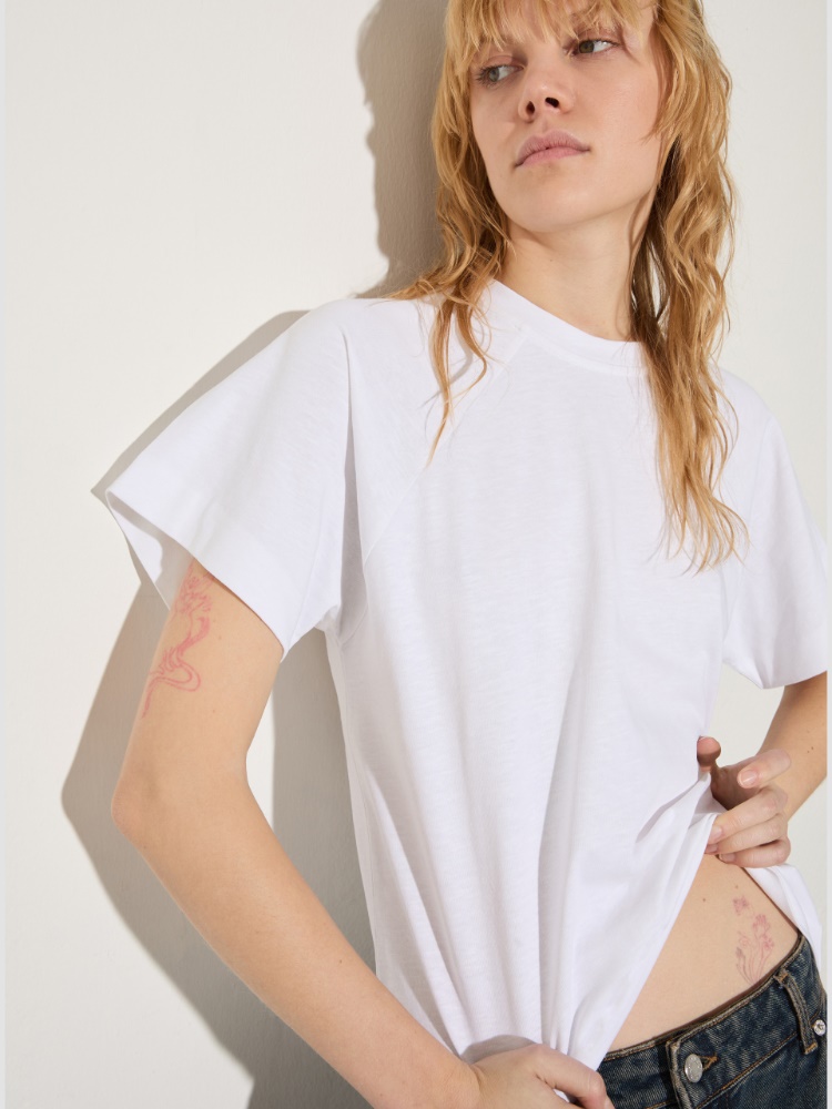 T-Shirt aus Baumwolle und Leinen - MAX&Co. - 3