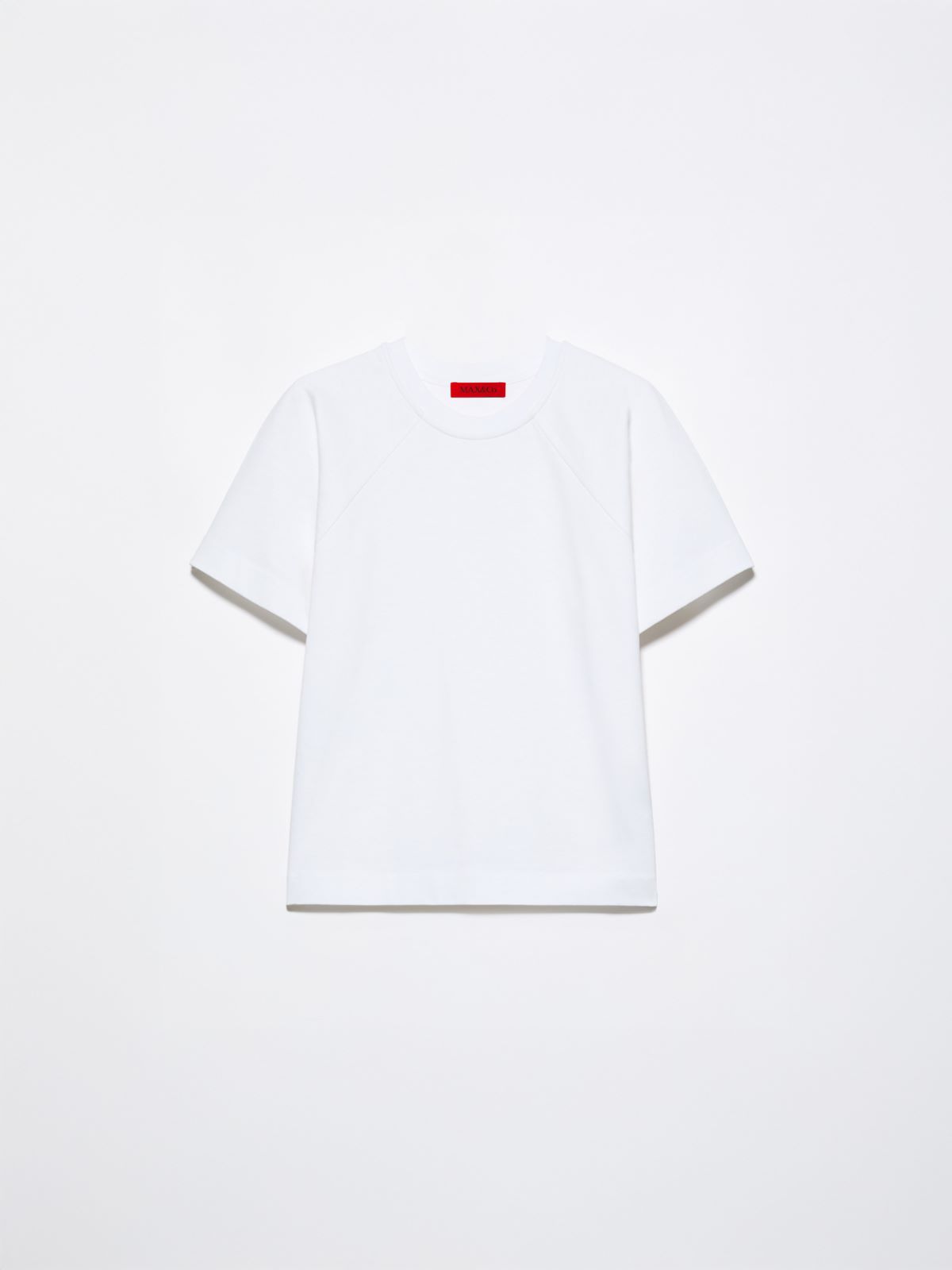 Cotton and linen T-shirt, optical white | MAX&Co. Cotton and linen T-shirt - OPTICAL WHITE - MAX&Co. - 5