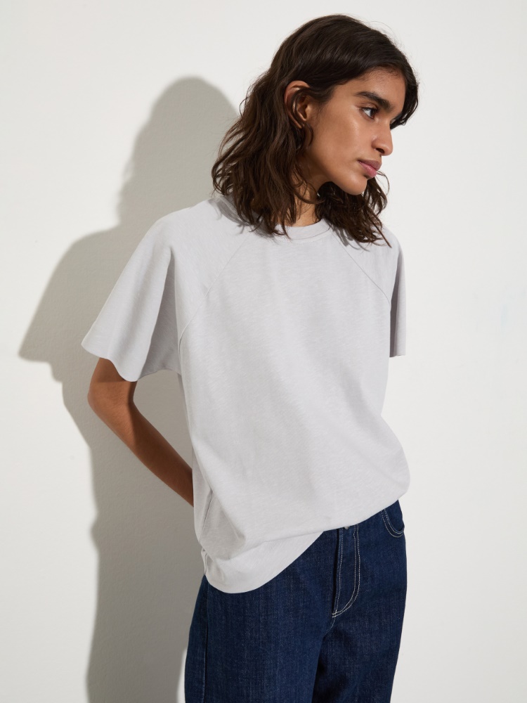 T-Shirt aus Baumwolle und Leinen - MAX&Co.