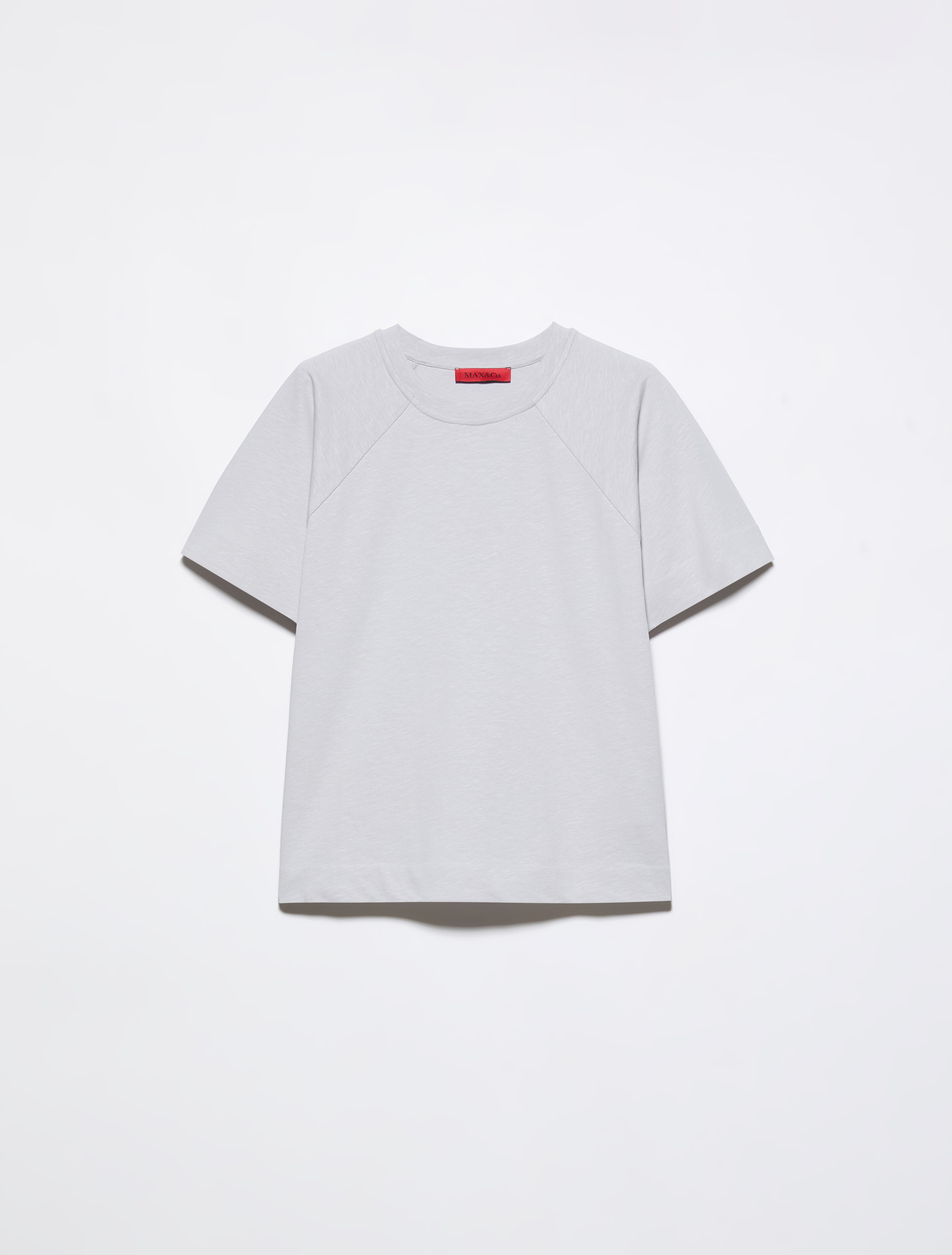 Cotton and linen T-shirt - LIGHT GREY - MAX&Co. - 5