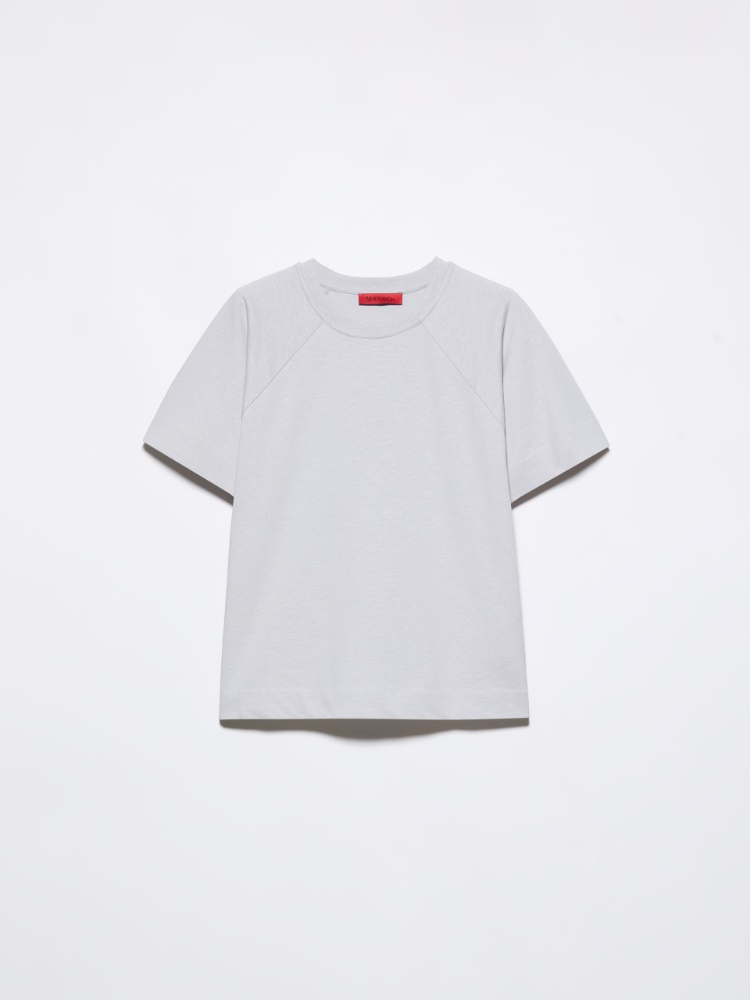 Cotton and linen T-shirt - LIGHT GREY - MAX&Co.