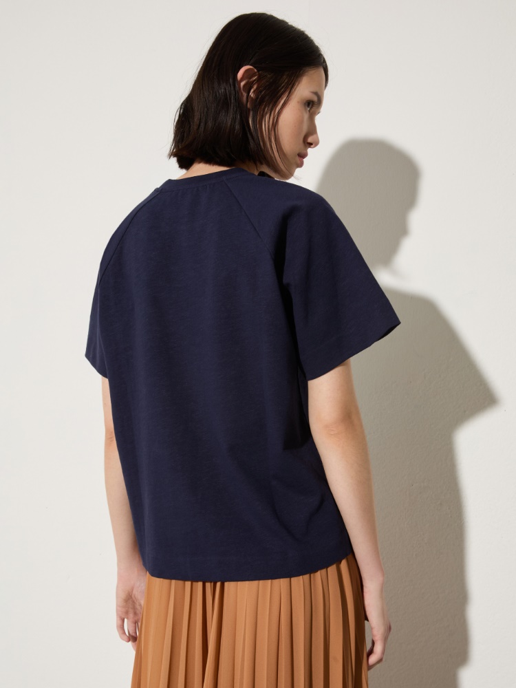 T-Shirt aus Baumwolle und Leinen - MAX&Co. - 2