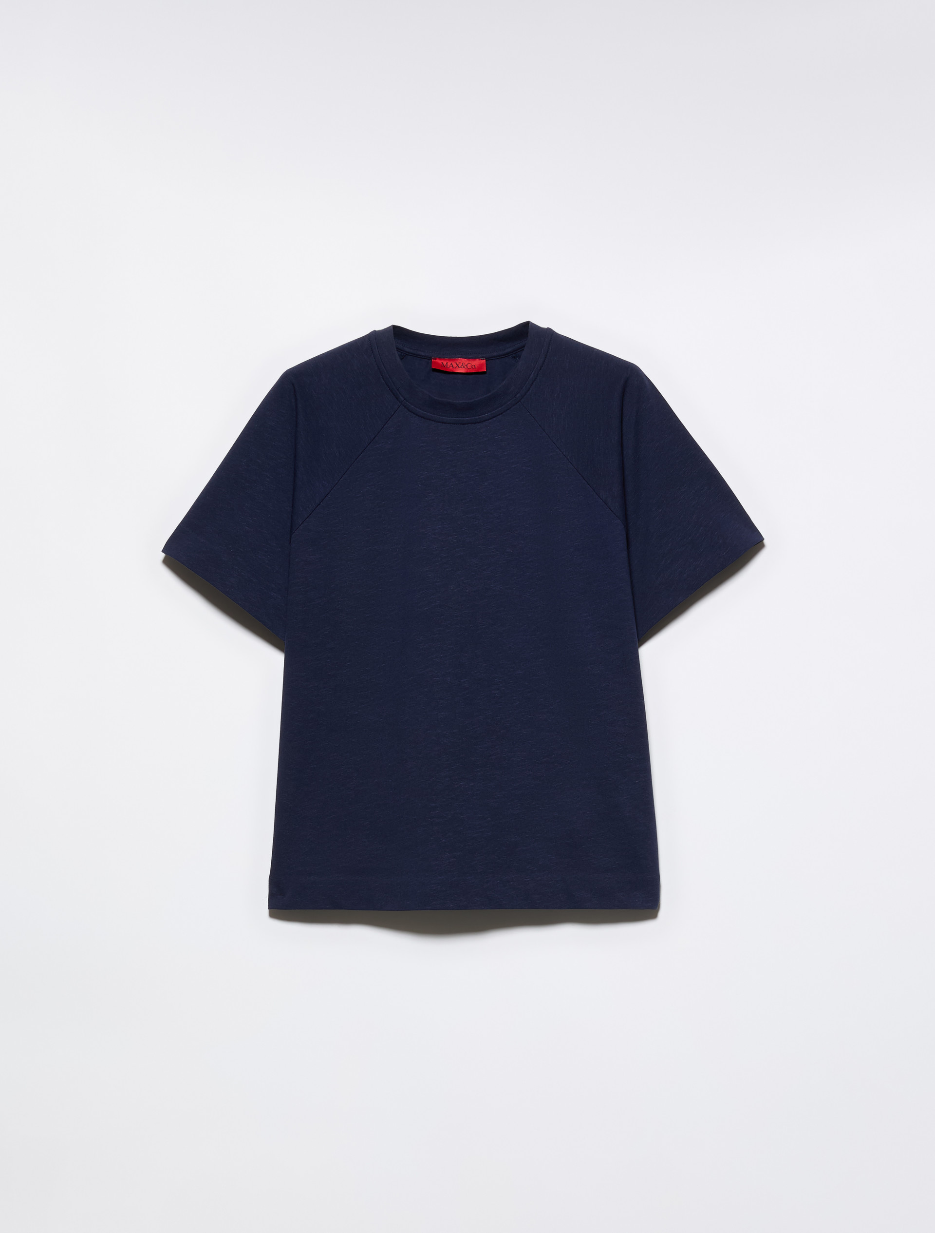 Cotton and linen T-shirt - MIDNIGHTBLUE - MAX&Co. - 5
