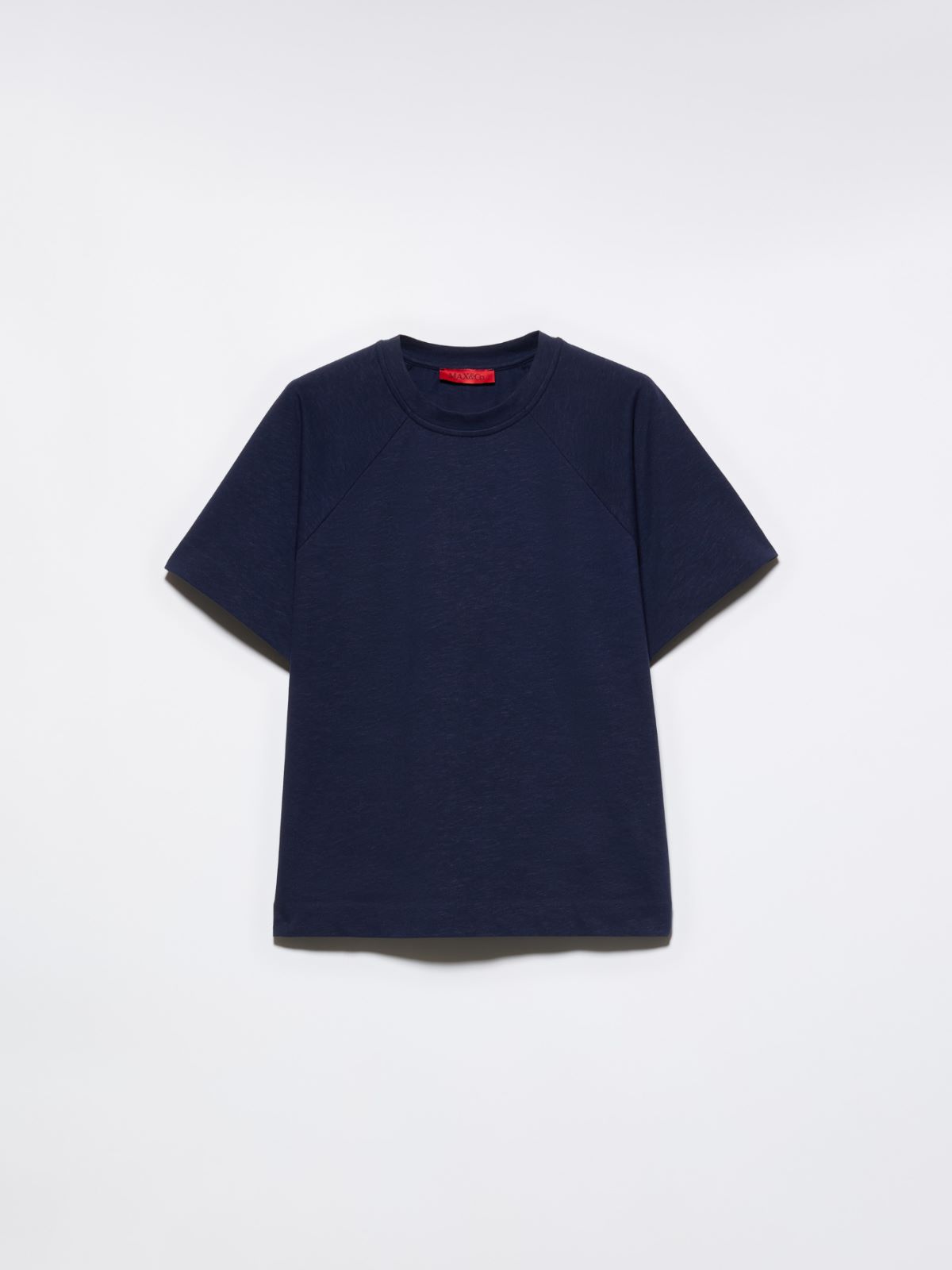 Cotton and linen T-shirt - MIDNIGHTBLUE - MAX&Co. - 5