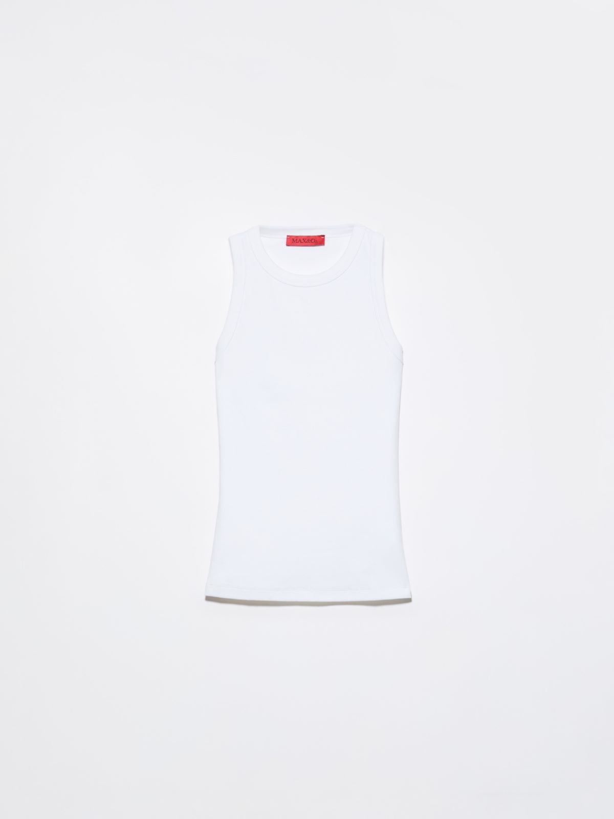 Ribbed cotton vest top - OPTICAL WHITE - MAX&Co. - 5