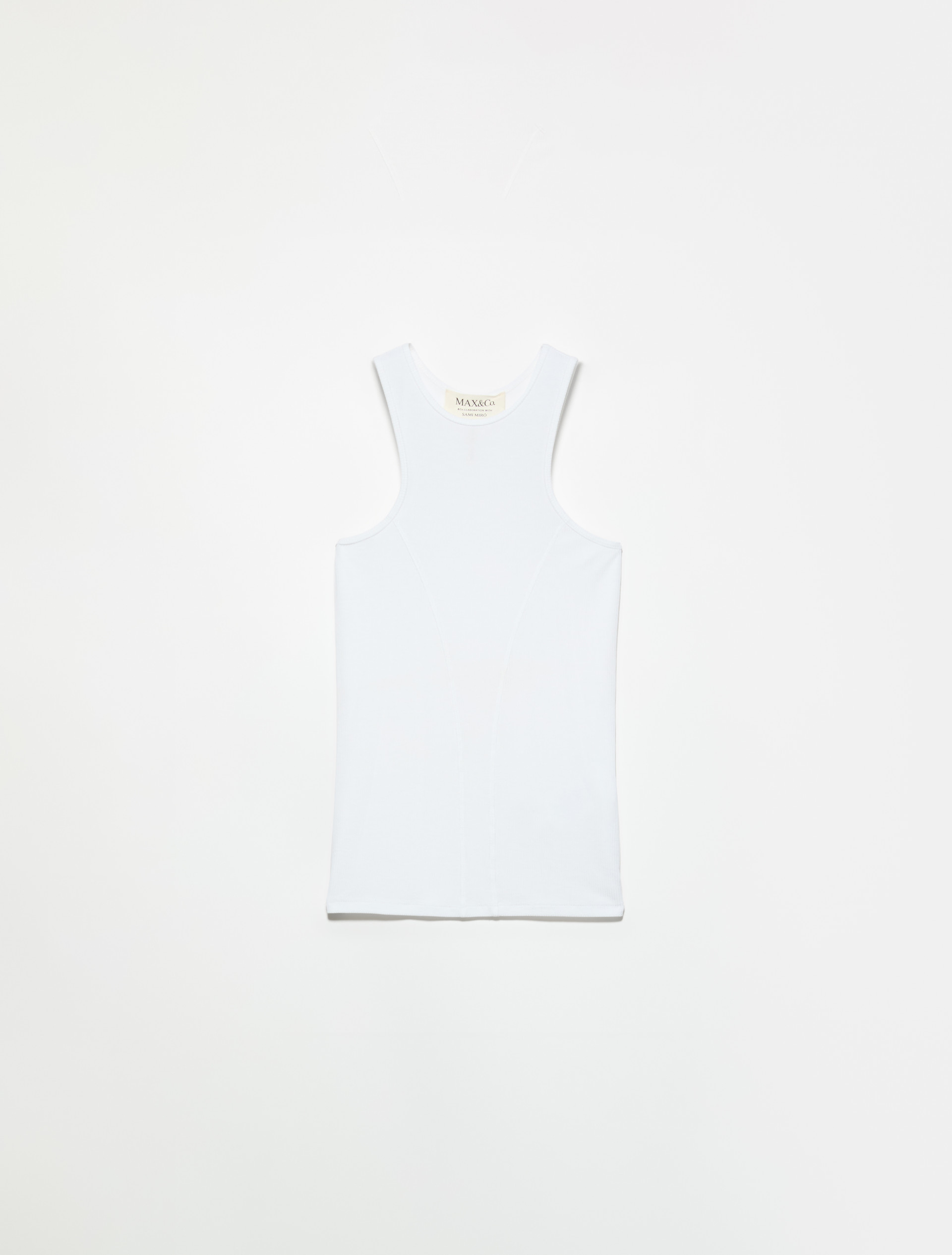 Ribbed tank top Sami Miró &Co.llaboration - OPTICAL WHITE - MAX&Co. - 5