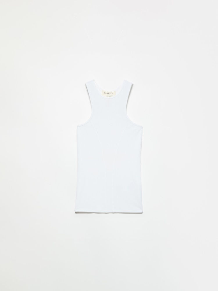 Ribbed tank top Sami Miró &Co.llaboration - OPTICAL WHITE - MAX&Co.