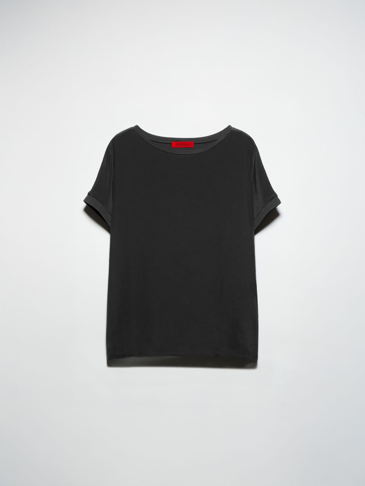 Silk and jersey T-shirt - BLACK - MAX&Co. - 5