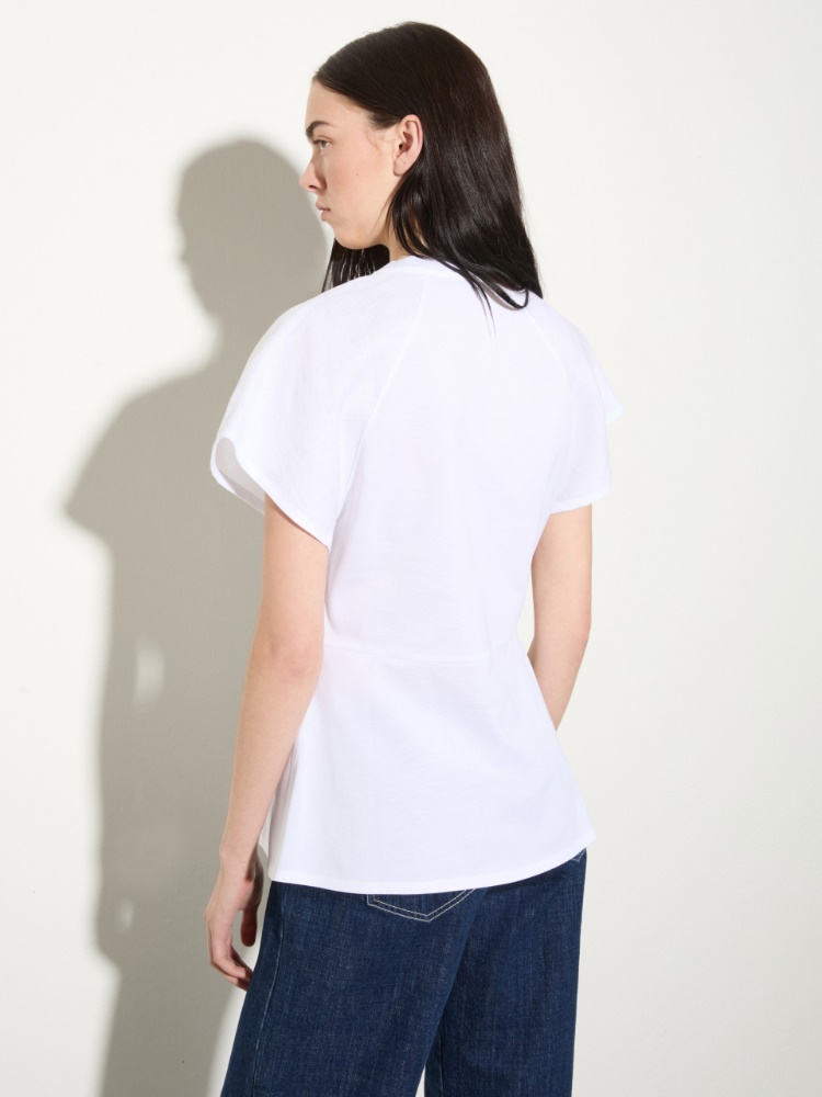 Cotton piqué and linen T-shirt - MAX&Co. - 2