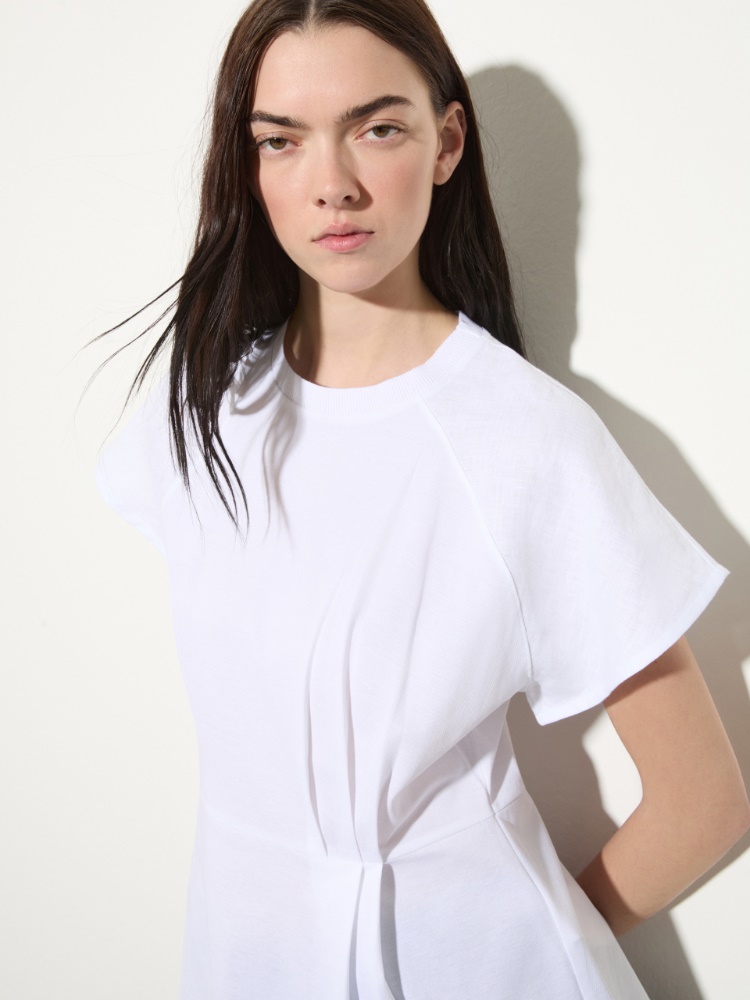 Cotton piqué and linen T-shirt - MAX&Co. - 3