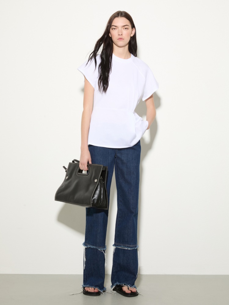 Cotton piqué and linen T-shirt - MAX&Co. - 4
