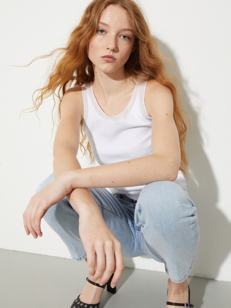 Ribbed cotton tank top - MAX&Co. - 3