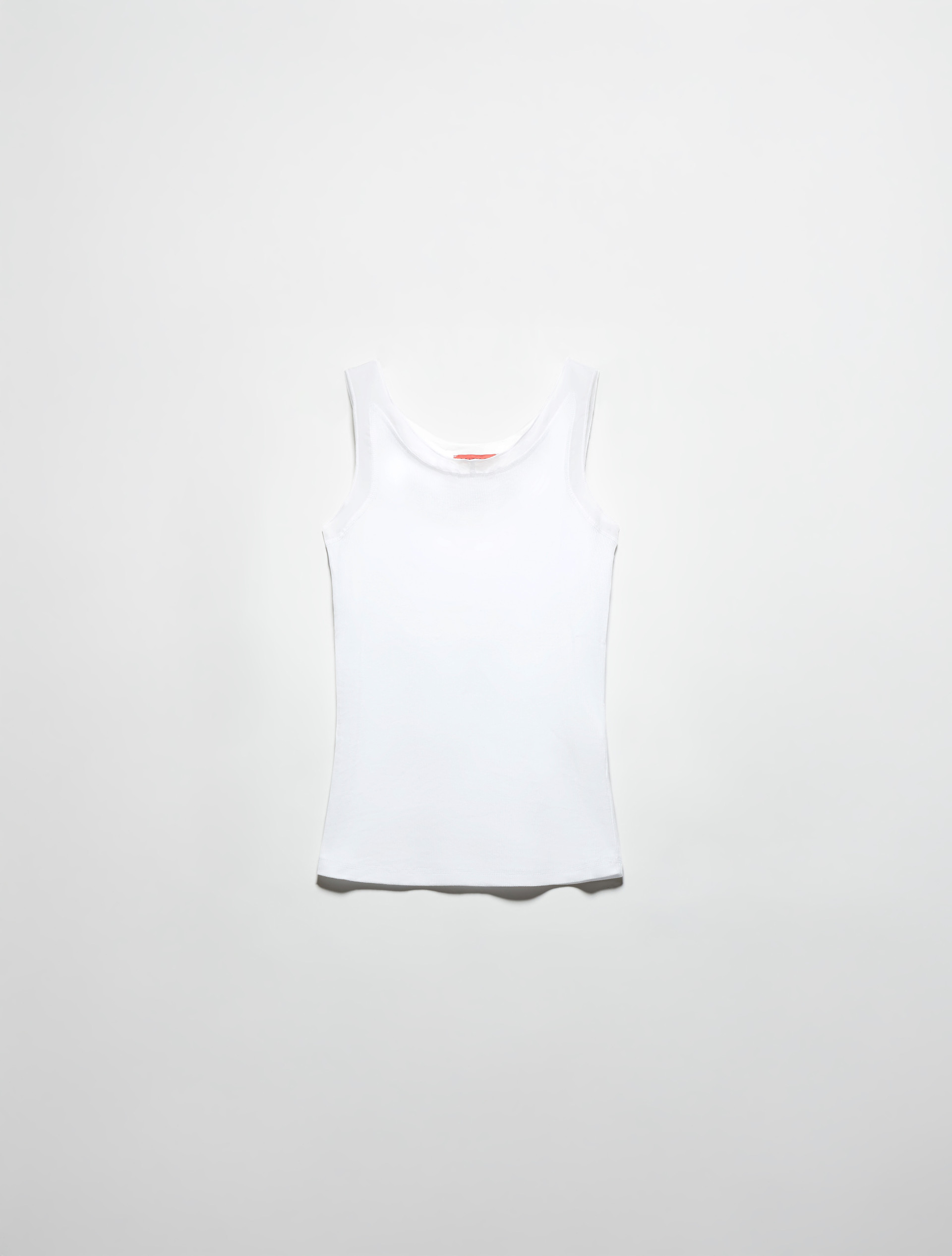 Ribbed cotton tank top - OPTICAL WHITE - MAX&Co. - 5