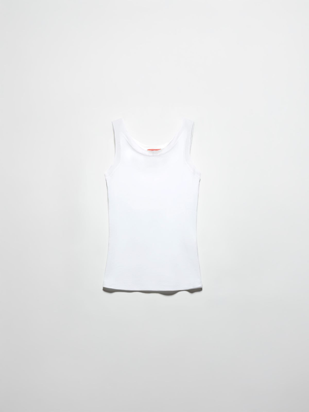 Ribbed cotton tank top - OPTICAL WHITE - MAX&Co. - 5