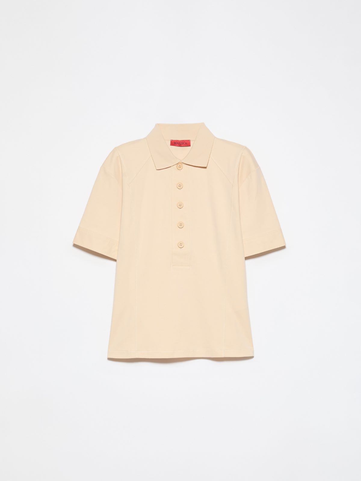 Polo en jersey et popeline - SABLE - MAX&Co.