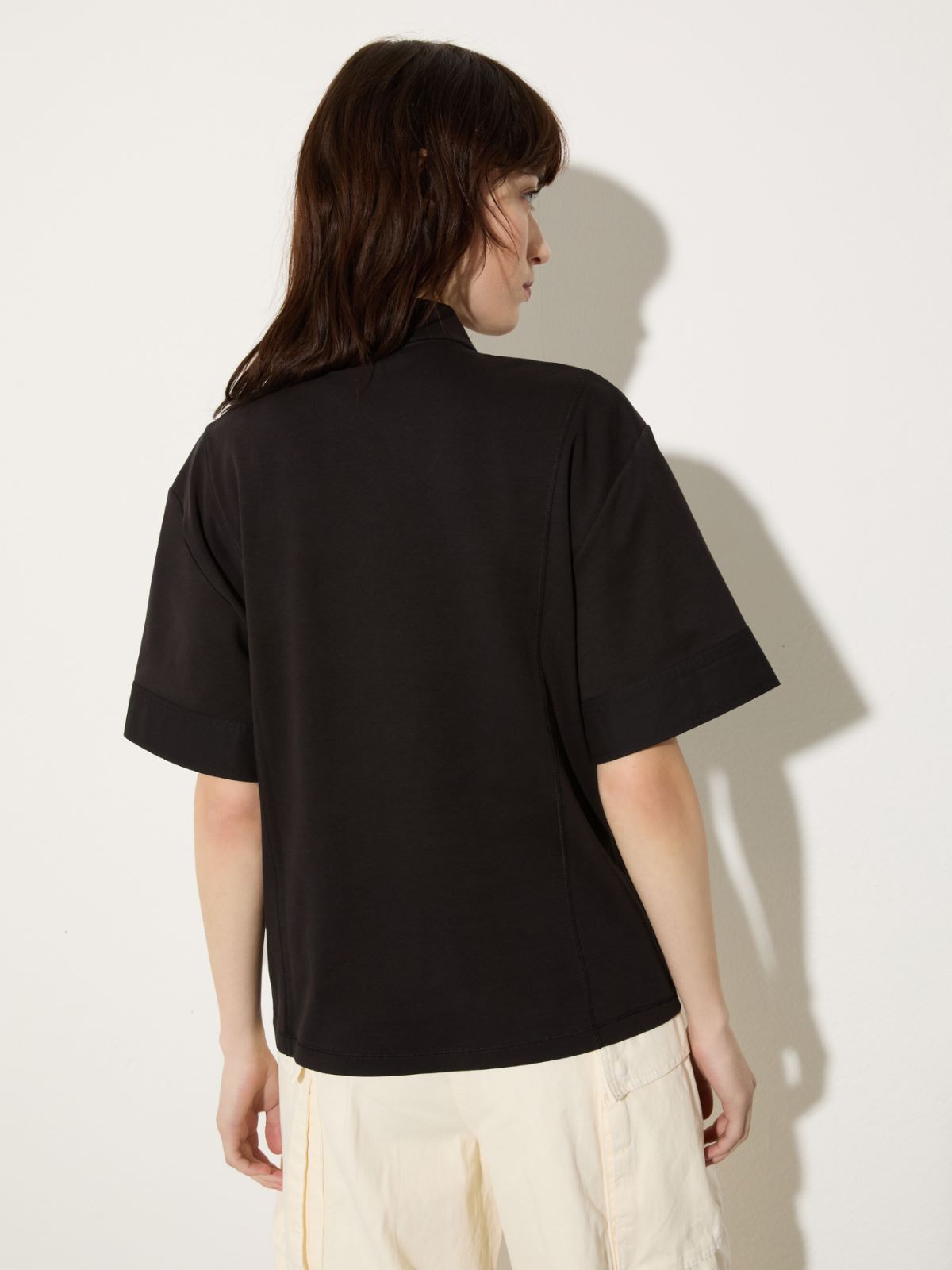 Polo in jersey e popeline - NERO - MAX&Co.