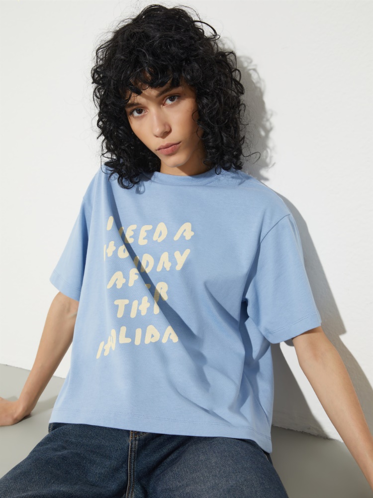 P. Terzini &Co.llaboration T-shirt P. Terzini &Co.llaboration T-shirt - LIGHT BLUE - MAX&Co.