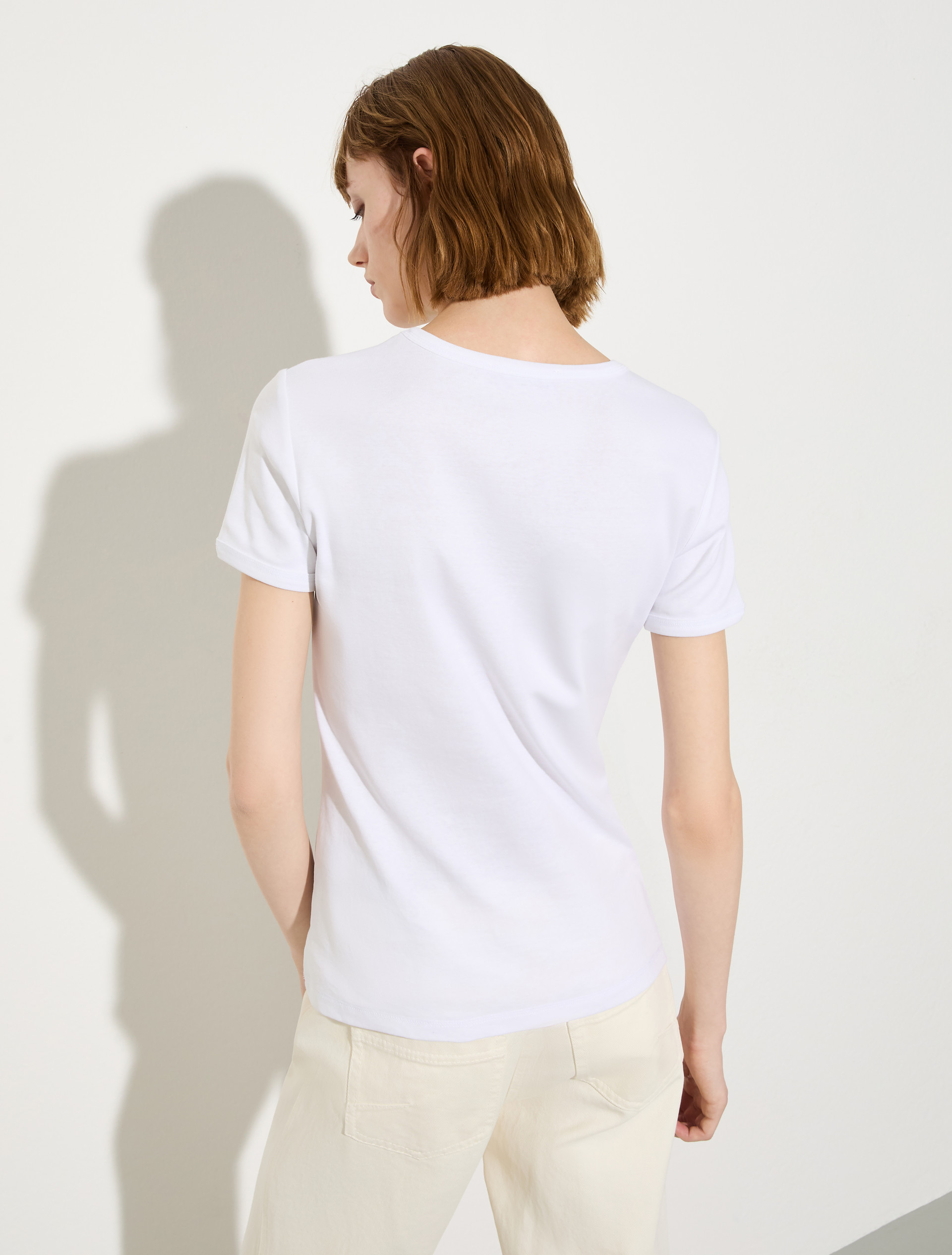 Slim-fit logo T-shirt - OPTICAL WHITE - MAX&Co. - 2