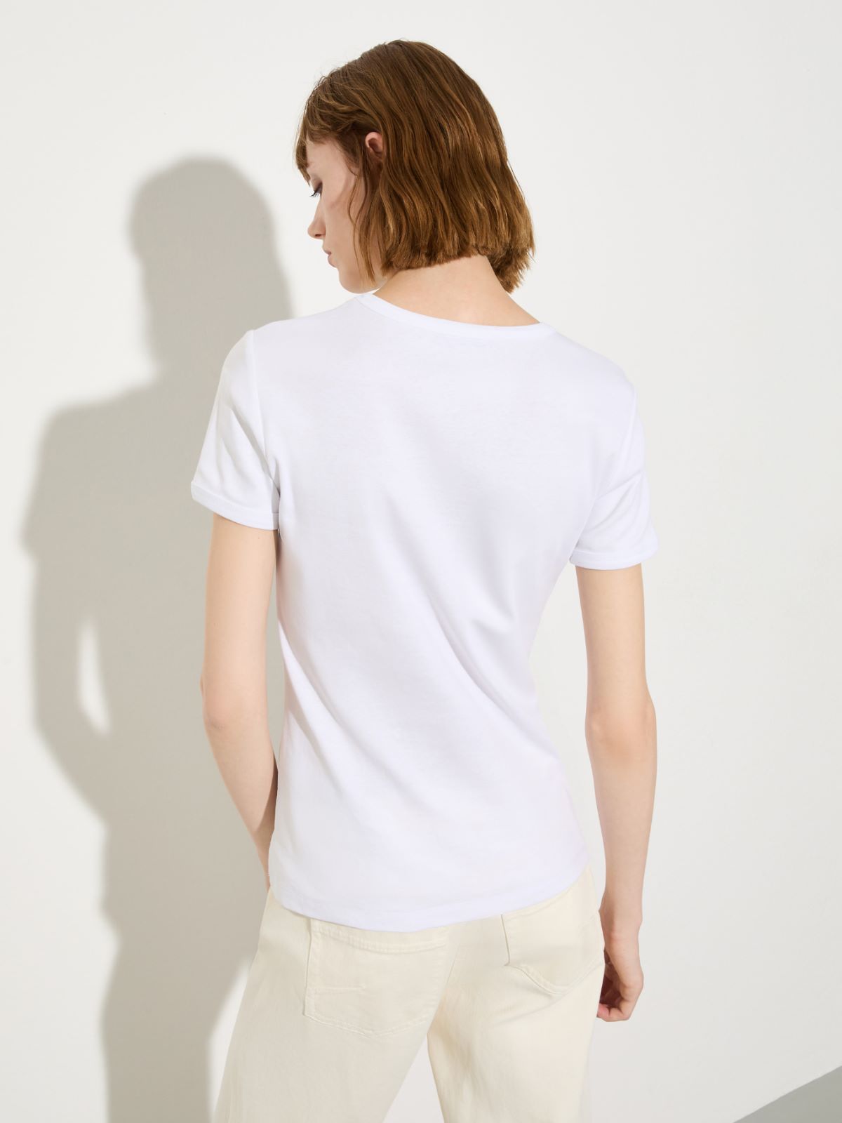 Slim-fit logo T-shirt - OPTICAL WHITE - MAX&Co. - 2