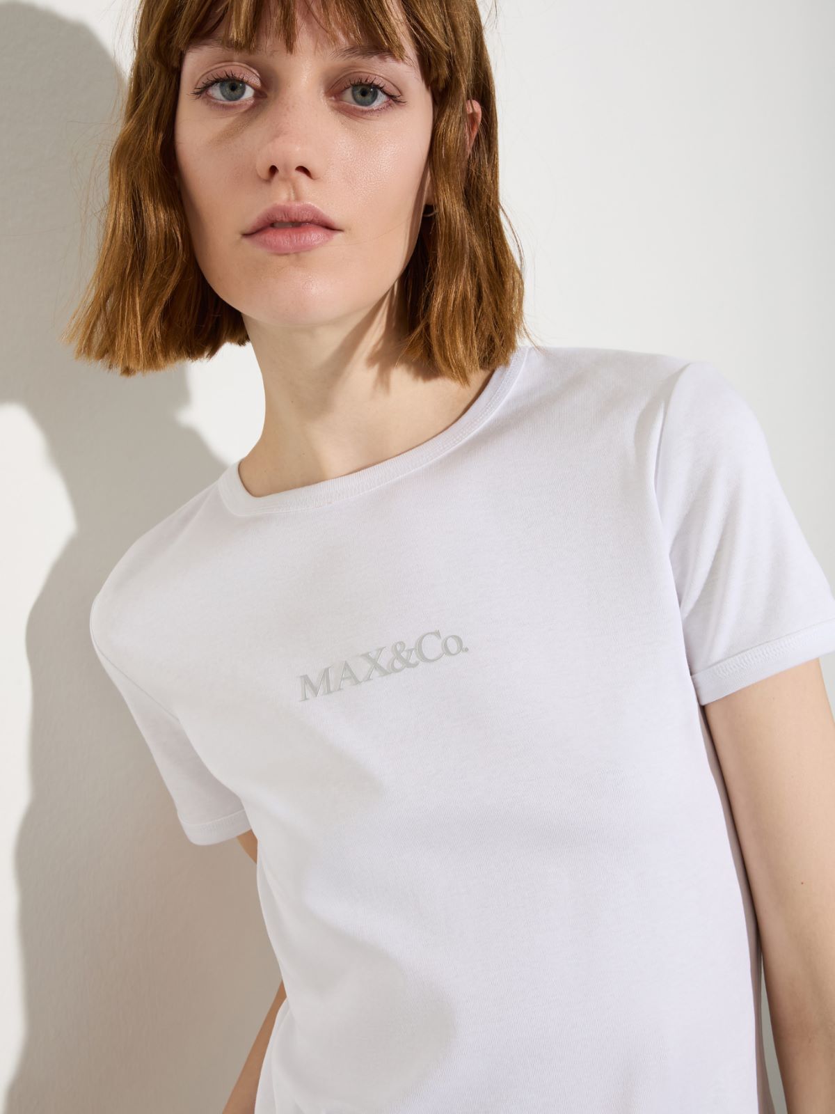 Slim-fit logo T-shirt - OPTICAL WHITE - MAX&Co. - 3