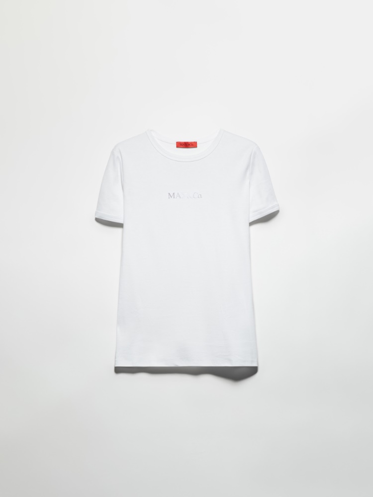 Slim-fit logo T-shirt - OPTICAL WHITE - MAX&Co.