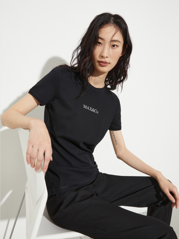 Slim Fit T-Shirt mit Logo - MAX&Co.