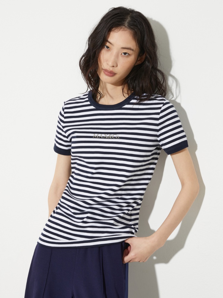 Slim Fit T-Shirt mit Logo - MAX&Co.