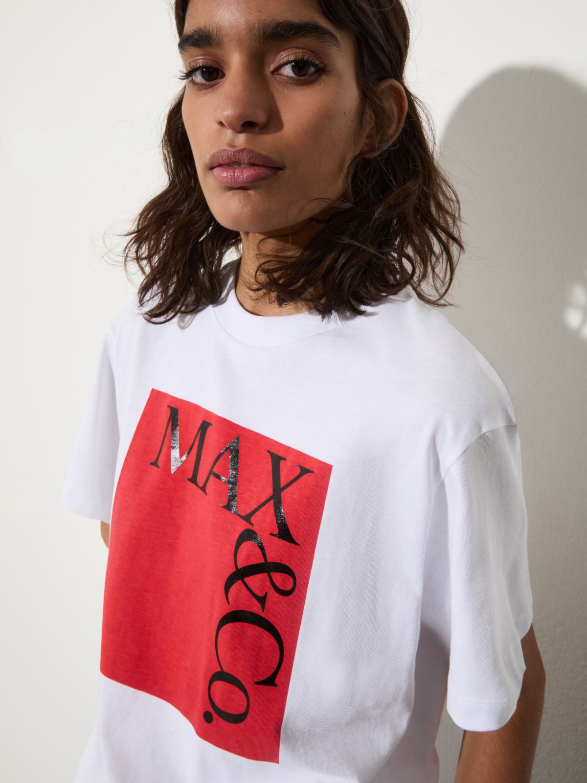 Logo T-shirt in jersey di cotone - ROSSO - MAX&Co. - 3