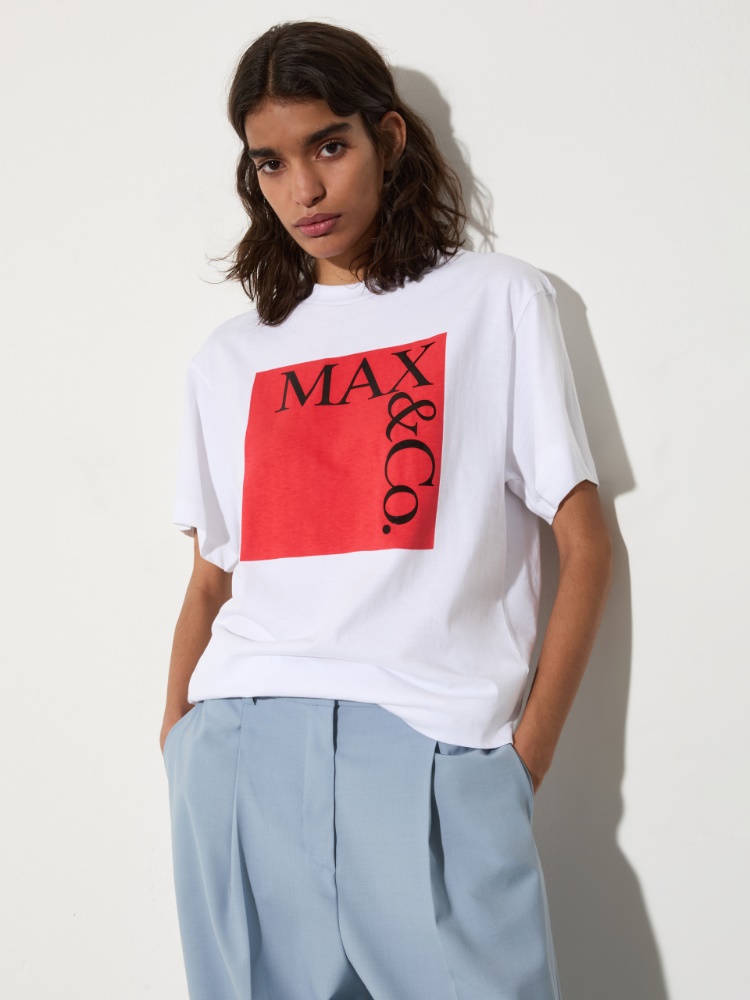 T-Shirt mit Logo aus Baumwolljersey - MAX&Co.