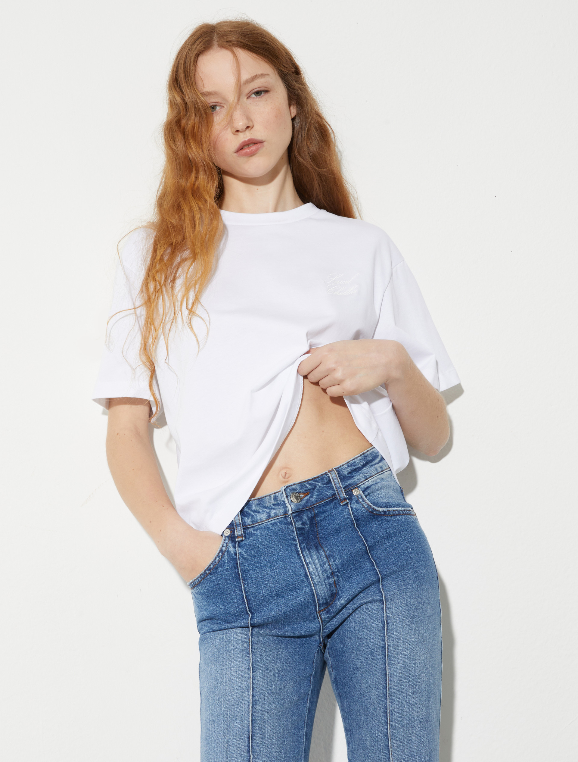 P. Terzini &Co.llaboration T-shirt, optical white | MAX&Co. P. Terzini &Co.llaboration T-shirt - OPTICAL WHITE - MAX&Co.