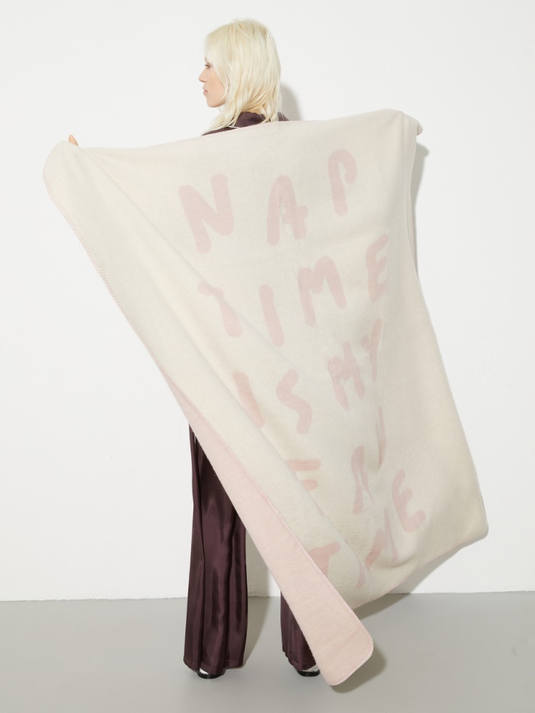 1-800 Gift Alert with Pietro Terzini blanket - WOOL WHITE - MAX&Co.