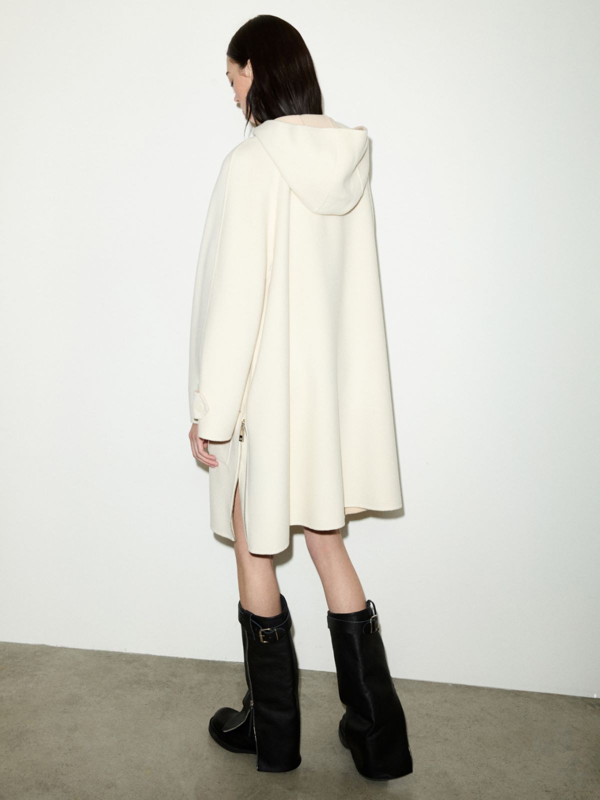 Double-woven wool parka - WOOL WHITE - MAX&Co.