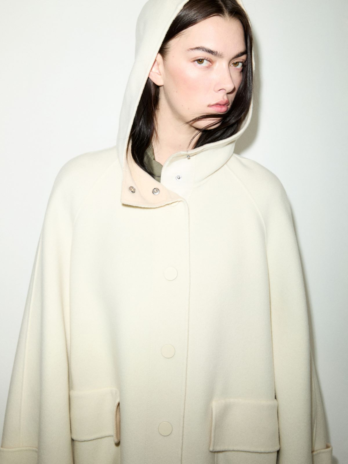 Double-woven wool parka - WOOL WHITE - MAX&Co.