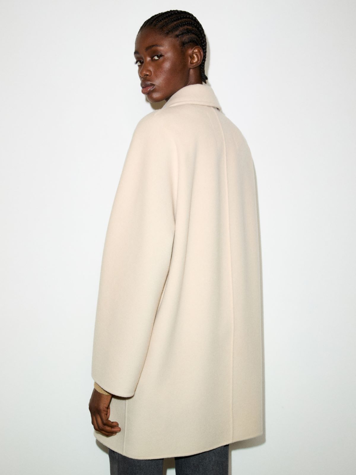 Double-woven wool coat - MILK - MAX&Co. - 2