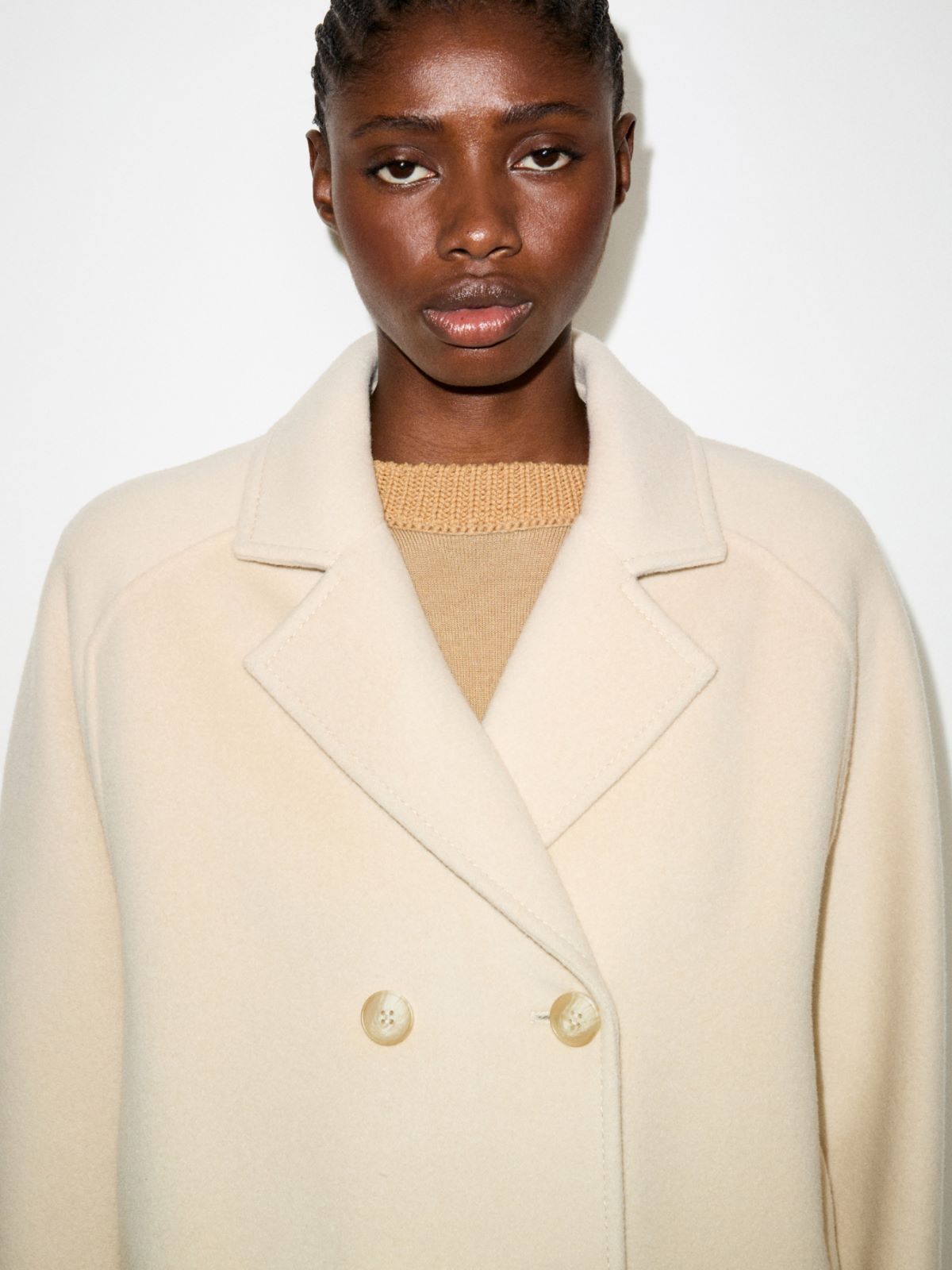 Double-woven wool coat - MILK - MAX&Co. - 3
