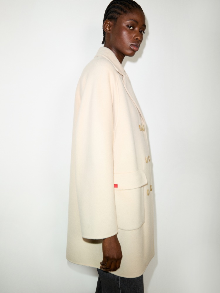 Double-woven wool coat - MILK - MAX&Co. - 4
