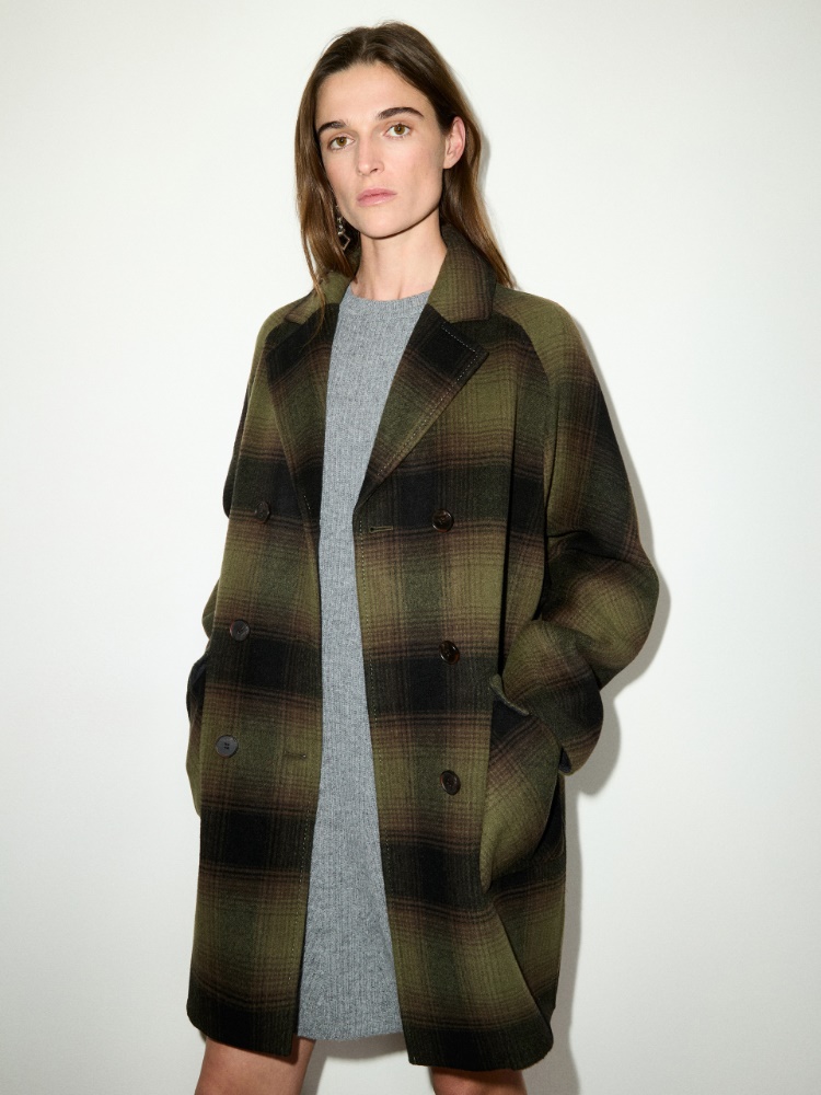 Double-woven wool coat - GREEN - MAX&Co.