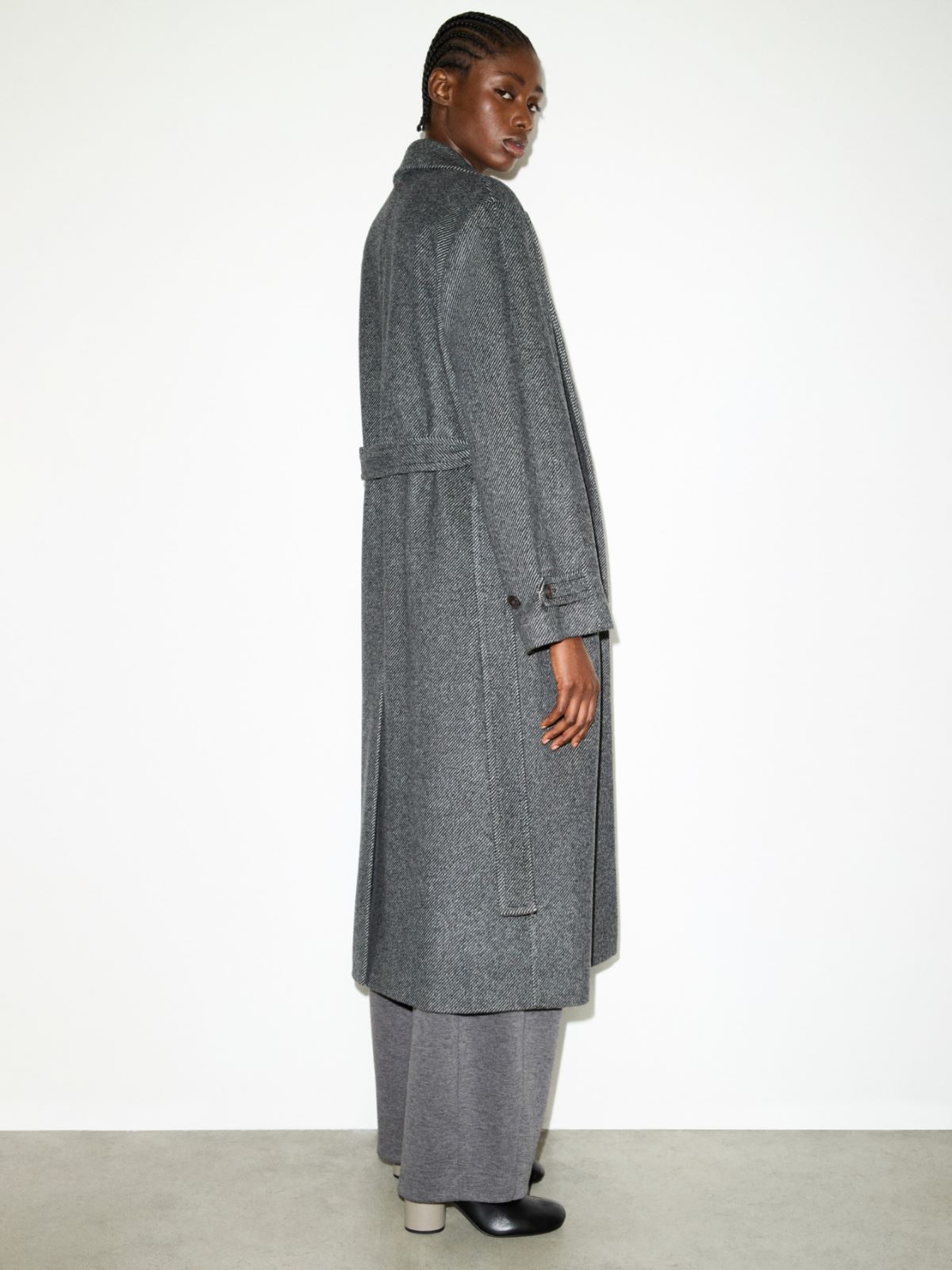 Pure wool midi coat - BLACK - MAX&Co. - 4