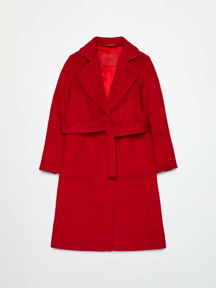 Manteau Runaway en laine KID - ROUGE - MAX&Co.