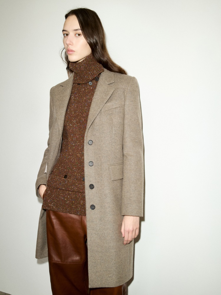 Single-breasted wool-blend coat - MAX&Co.