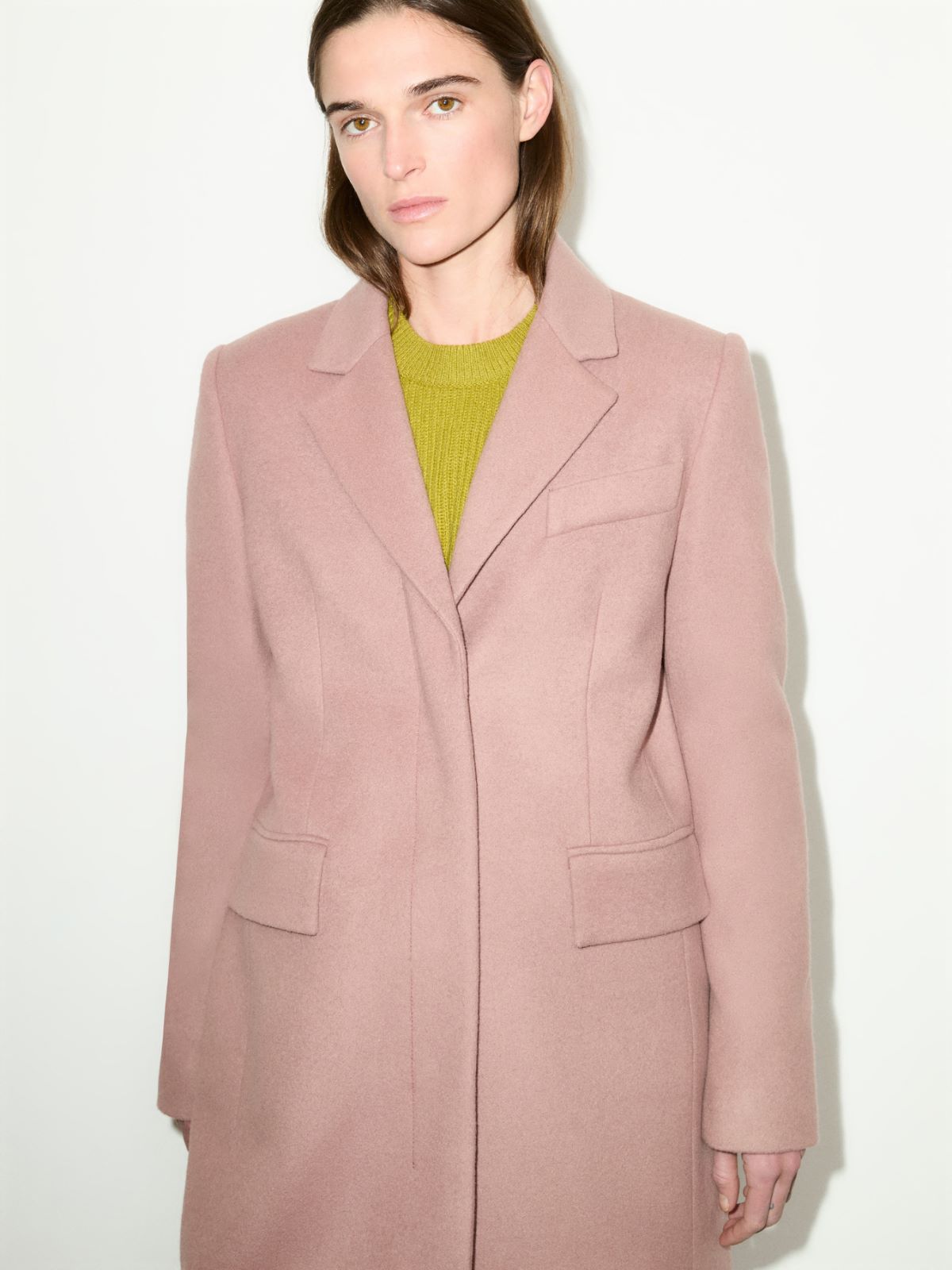 Single-breasted wool-blend coat - ANTIQUE ROSE - MAX&Co. - 4
